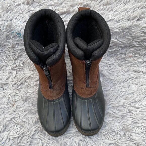 ComforTemp Womens Brown Suede Rubber Sole Winter Duck Boots Steel Shank Size 8 - Picture 7 of 16
